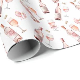 Papier Cadeau Amateur de Vin Rosé