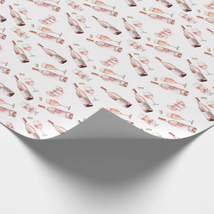 Papier Cadeau Amateur de vin rosé