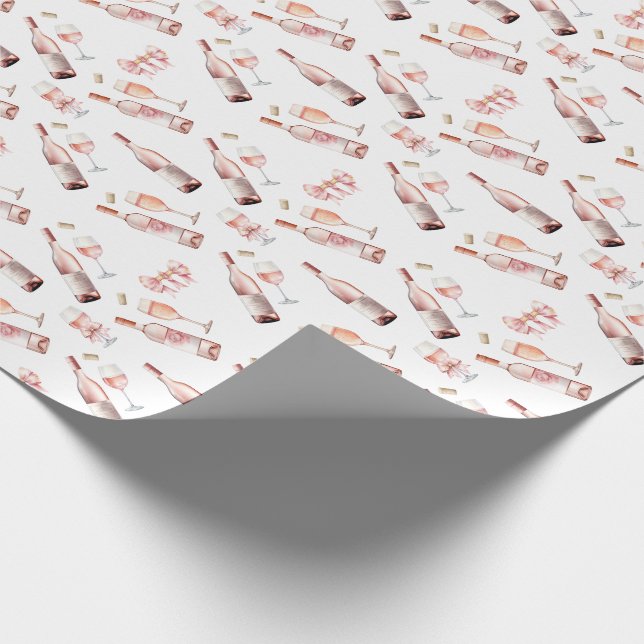 Papier Cadeau Amateur de vin rosé (Coin)