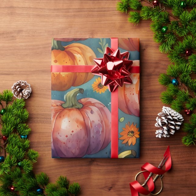 Papier Cadeau Amateurs citrouilles (Cadeau de vacances)