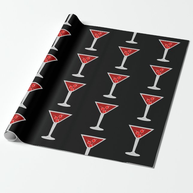 Papier Cadeau Amateurs de cocktail Manhattan Barman Alcool Boiss (Déroulé)