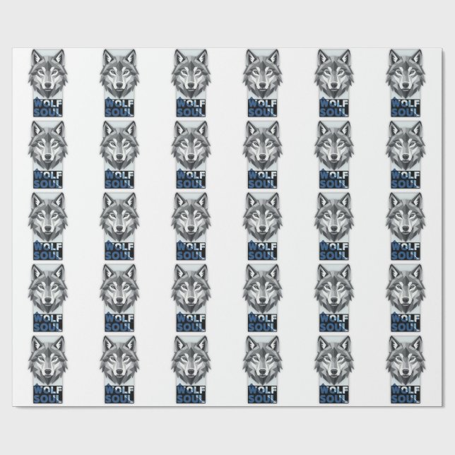 Papier Cadeau Âme de loup (Plat)