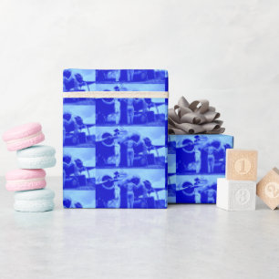 Papier Cadeau Amelia Earhart Art numérique Teinte bleue  