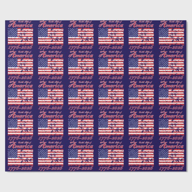 Papier Cadeau America 250 (Plat)