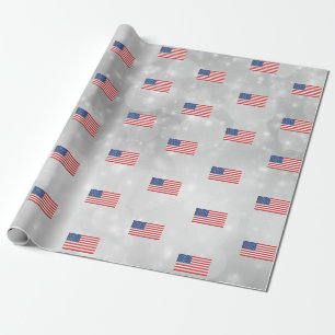 Papier Cadeau American Flag Amérique USA Patriotique