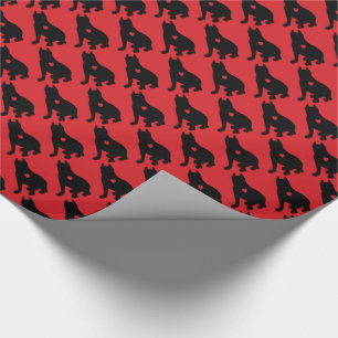 Papier Cadeau American Pit Bull Terrier Silhouette