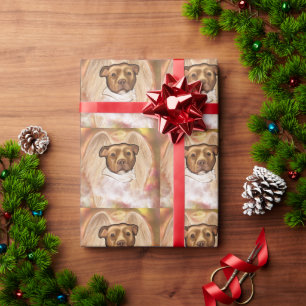 PAPIER CADEAU AMERICAN STAFFORDSHIRE TERRIER