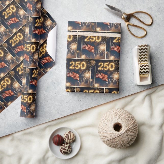 Papier Cadeau America's 250th Birthday Party (Artisanat)