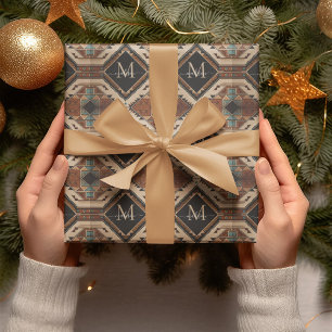 Papier Cadeau Amérindien Motif Culture indienne Style Boho