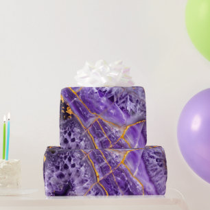 Papier Cadeau Améthyste Violette