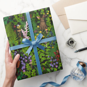 Papier Cadeau Amimies et plantes des bois
