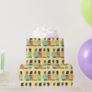 Papier Cadeau Amitié à l'aquarelle Amis Amusement