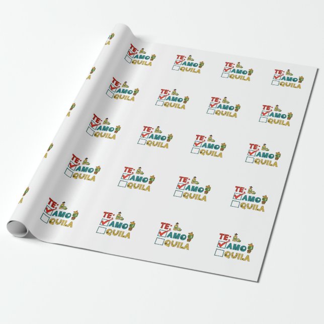 Papier Cadeau Amo Tequila Cinco De Mayo Drôle (Déroulé)