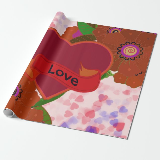 Papier Cadeau Amour (Déroulé)