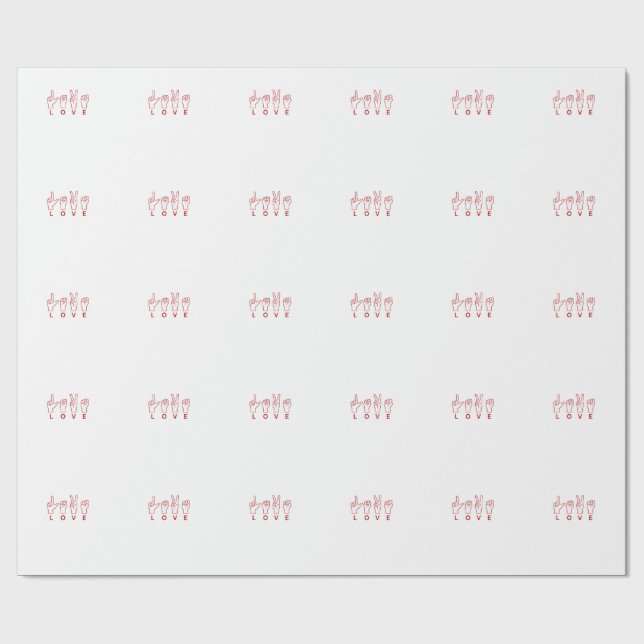 Papier Cadeau Amour (Plat)