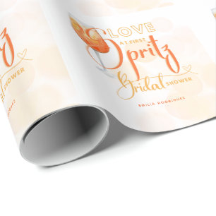 Papier Cadeau Amour au premier SPRITZ Shower de mariage moderne