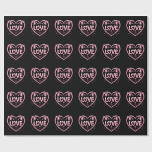 Papier Cadeau Amour de chat scintillant