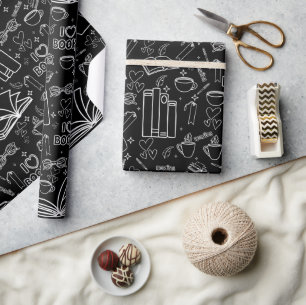 Papier Cadeau Amour de la lecture de livres