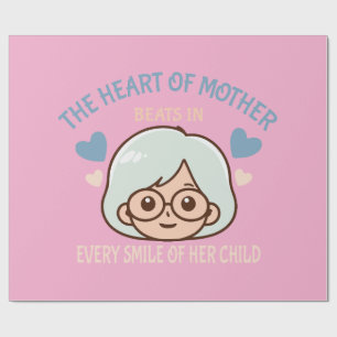 Papier Cadeau amour de mère sincère - jour de la mère