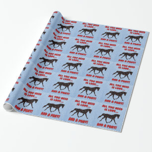 Papier Cadeau Amour et un poney