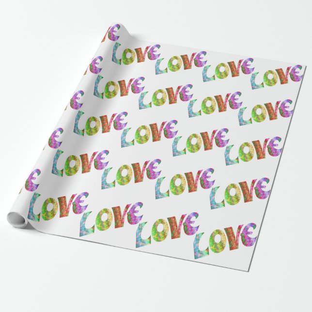 PAPIER CADEAU AMOUR GROOVY (Déroulé)