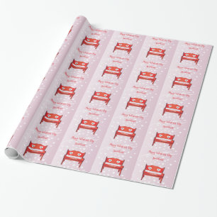 Papier Cadeau Amour Heureuse Sainte-Valentin Romantique Coeurs r