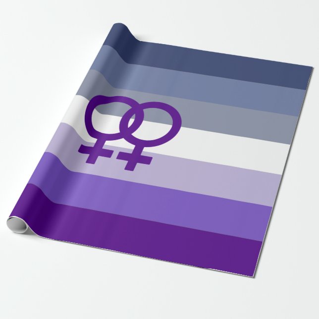 Papier Cadeau Amour Lesbien Butch Fierté WLW (Déroulé)