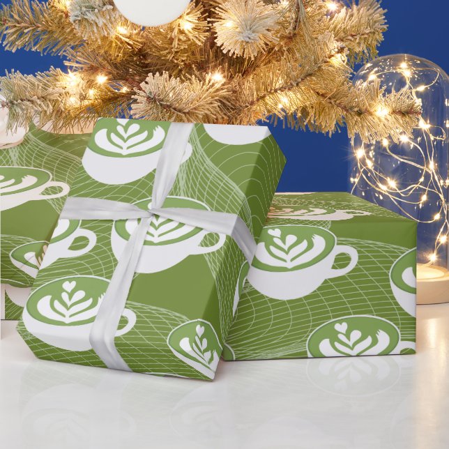 : Papier cadeau Amour Matcha Latte (Vacances)