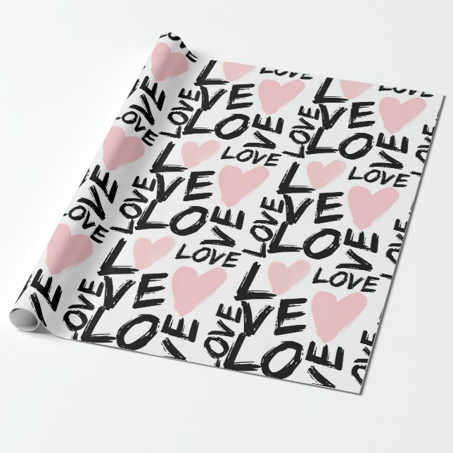 Papier Cadeau Amour moderne (Déroulé)