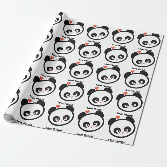 Papier Cadeau Amour Panda® (Déroulé)