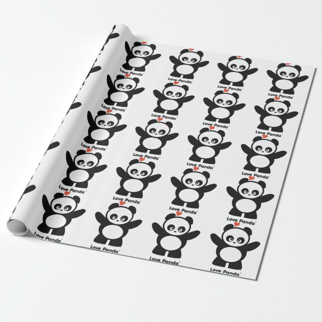 Papier Cadeau Amour Panda® (Déroulé)
