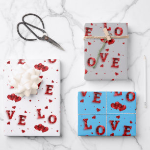 Papier Cadeau Amour Romantique 