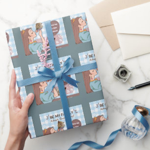 Papier Cadeau Amoureux de chats mignons et fiers de leur famille