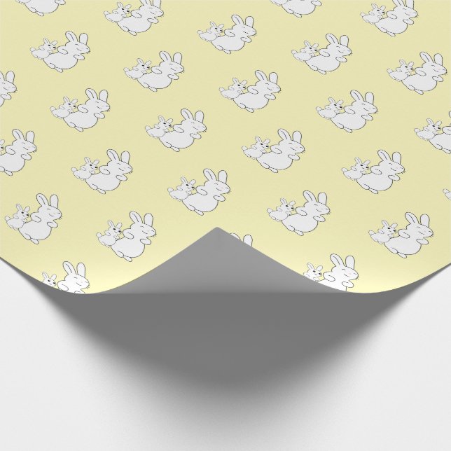 Papier Cadeau Amoureux de lapins (Coin)