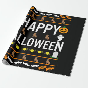 Papier Cadeau Amoureux des chiens Happy Halloween Chocolate La