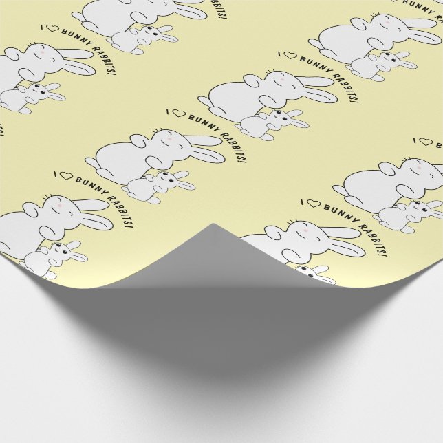 Papier Cadeau Amoureux des lapins (Coin)