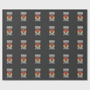 Papier Cadeau Amoureux du Berger Allemand Drôle Rétro