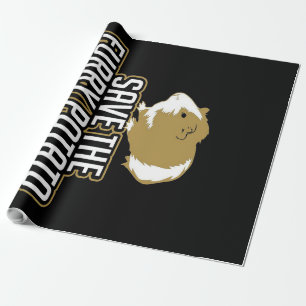 Papier Cadeau Amoureux du cochon de Guinée drôle Sauvez La Pom