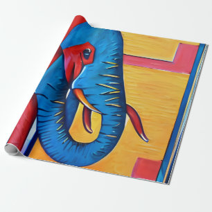 Papier Cadeau Amusant Artsy Abstrait Little Elephant