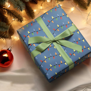Papier Cadeau Amusant Colorful Festif Festif Motif des lumières 