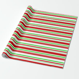 Papier Cadeau Amusant rouge, blanc, vert coloré inspiré Noël