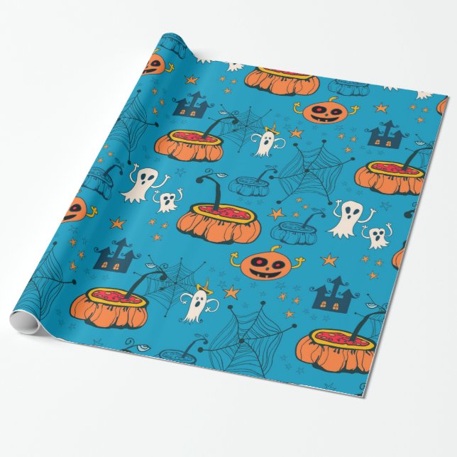 Papier Cadeau Amusement mignon Halloween Enfant-Amical (Déroulé)