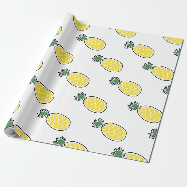 Papier Cadeau Ananas (Déroulé)