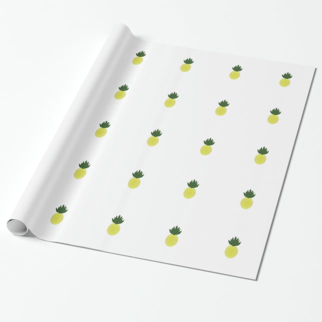 Papier Cadeau Ananas Artsy (Déroulé)