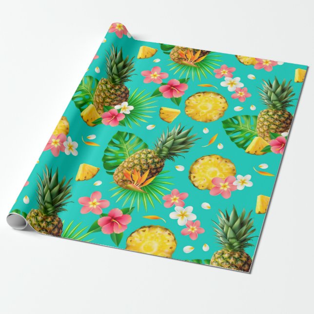 Papier Cadeau Ananas fun (Déroulé)