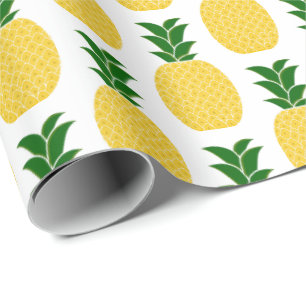Papier Cadeau Ananas jaune