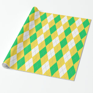 Papier Cadeau Ananas Jaune Dk Gris Gris Wht Jacquard XL