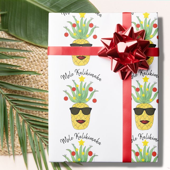 Papier Cadeau Ananas Mele Kalikimaka (Créateur téléchargé)