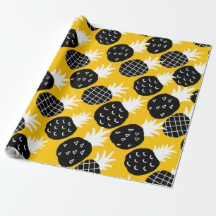 Papier Cadeau Ananas noir