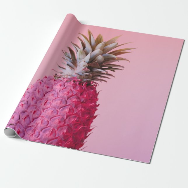 PAPIER CADEAU ANANAS ROSE (Déroulé)